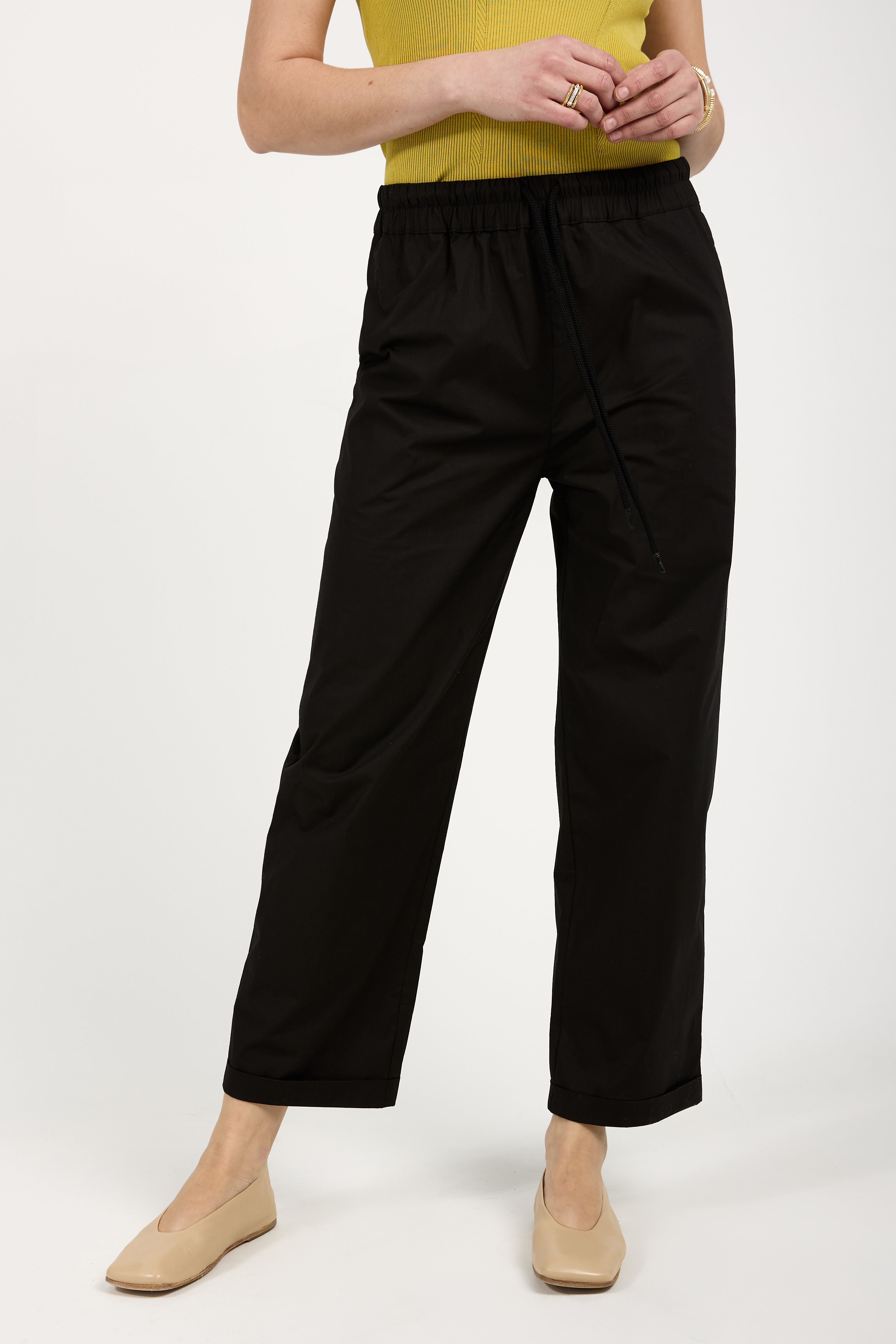 Black Cotton Pants