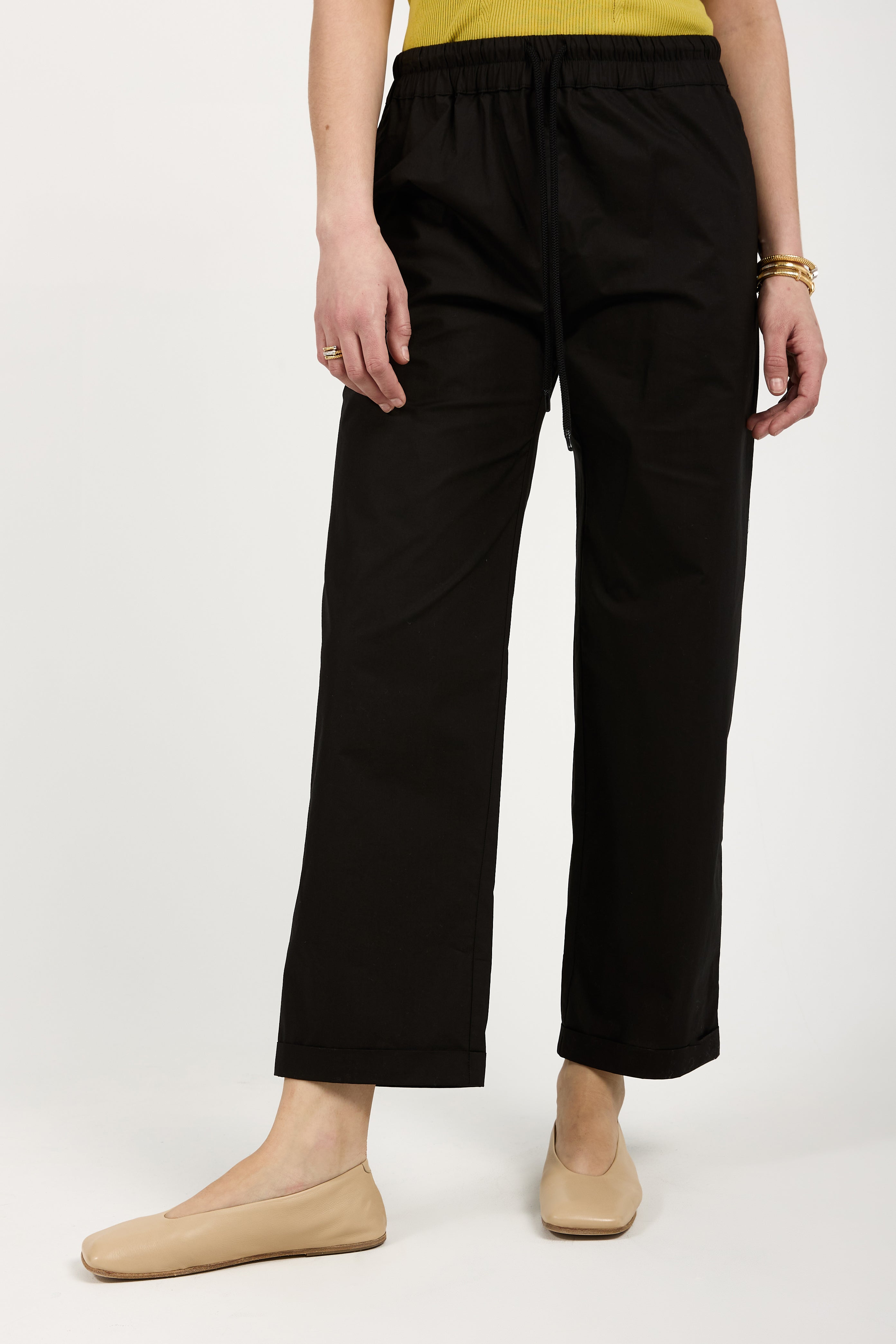 Black Cotton Pants