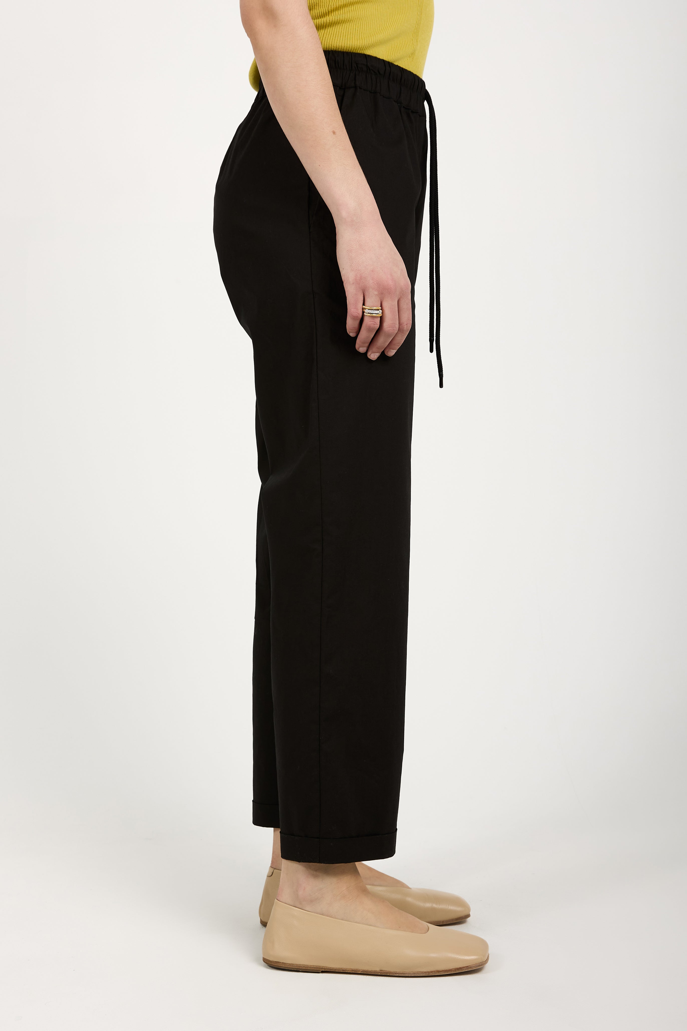 Black Cotton Pants