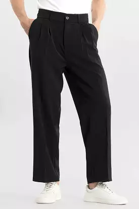 black pants with a k-style design