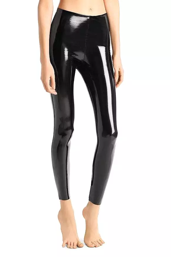 Black Patent Leather Leggings