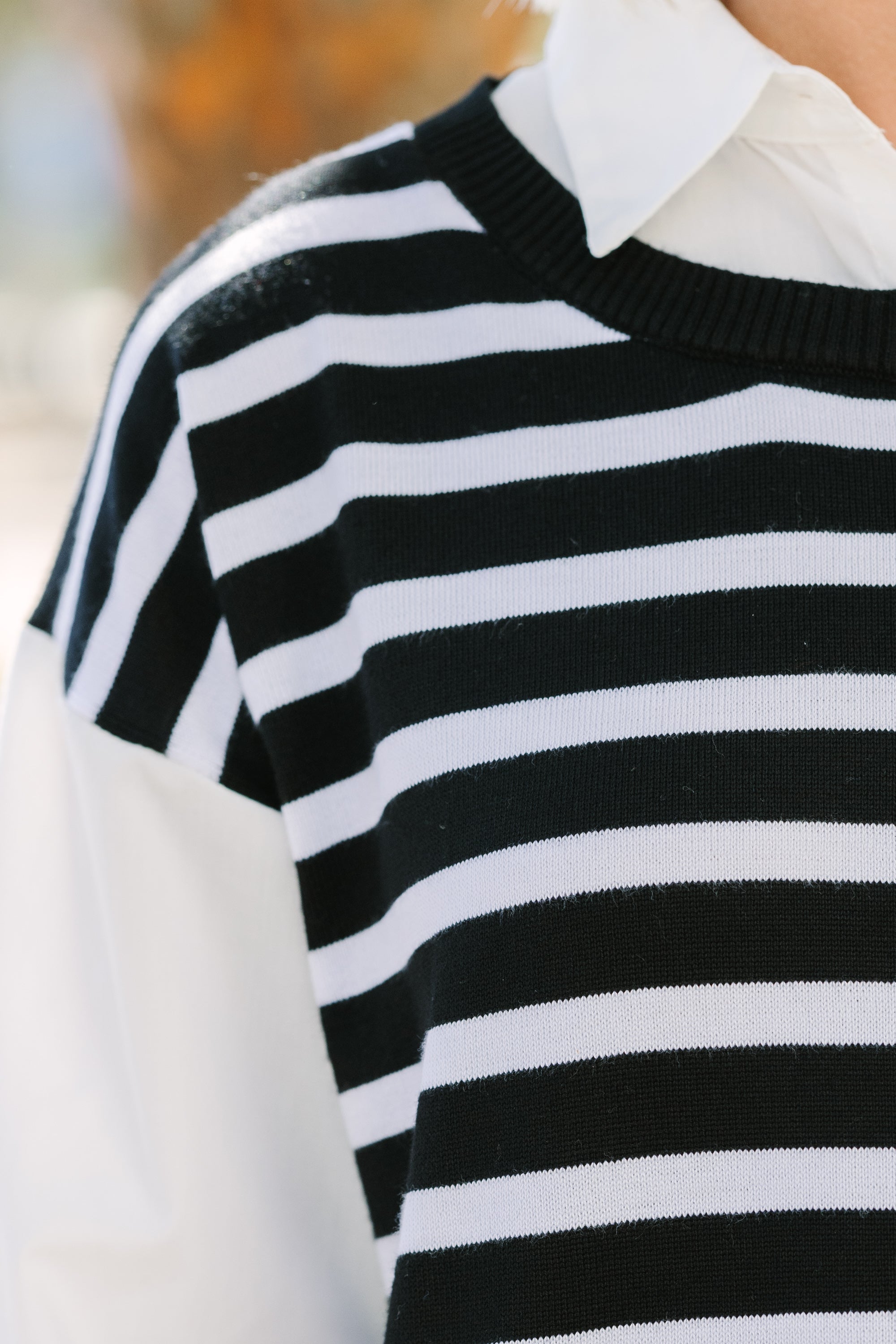 Black Striped Sweater - Precise Perfection