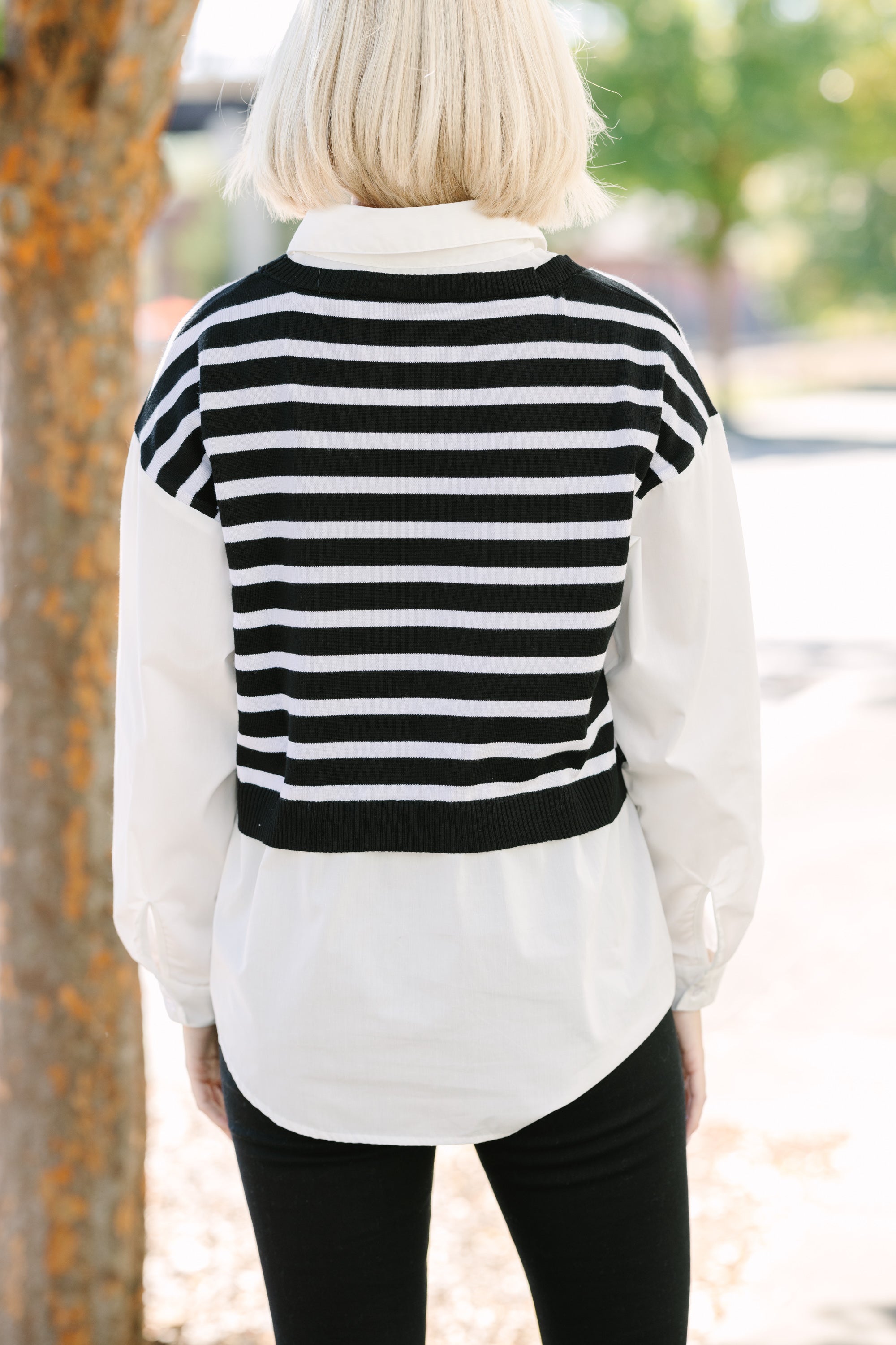 Black Striped Sweater - Precise Perfection