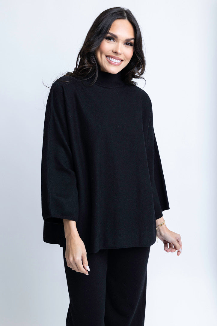 Black sweater lounge set for women