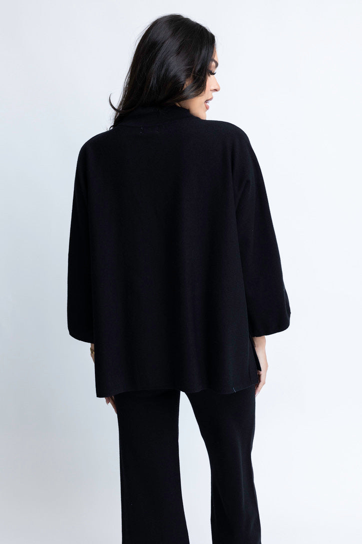 Black sweater lounge set for women