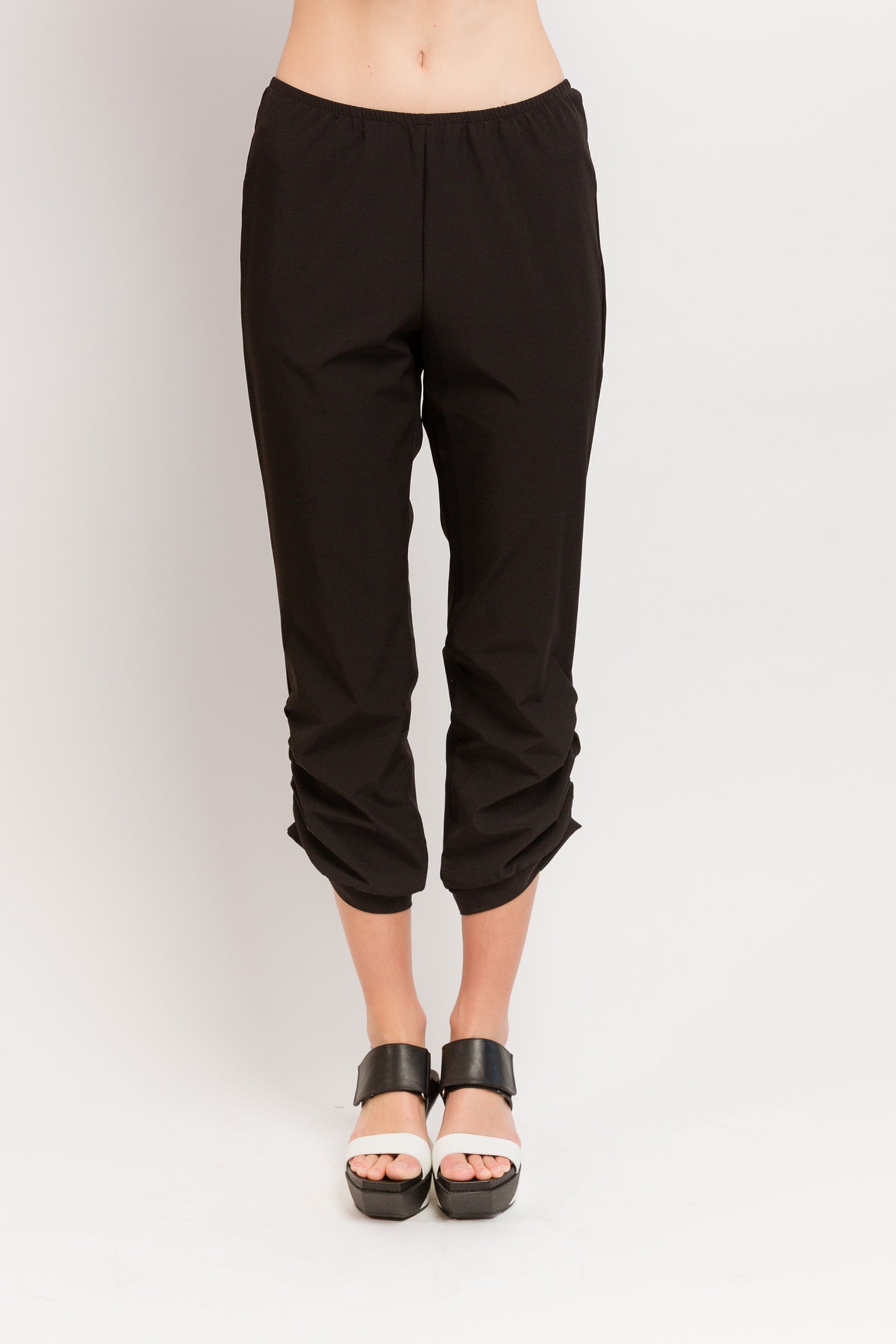 Black Techno Stretch Caterpillar Pant