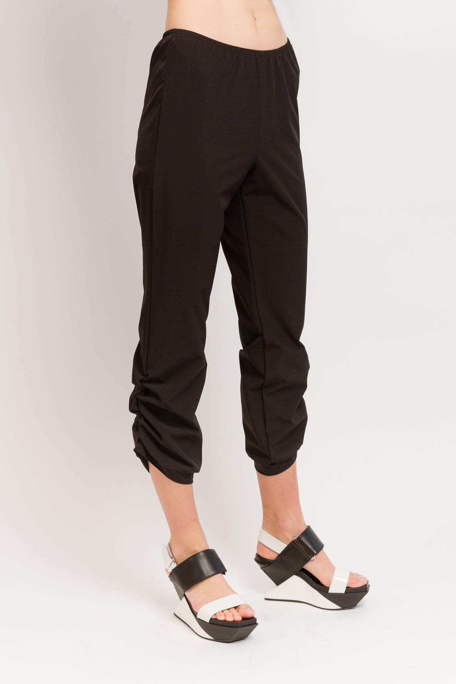 Black Techno Stretch Caterpillar Pant