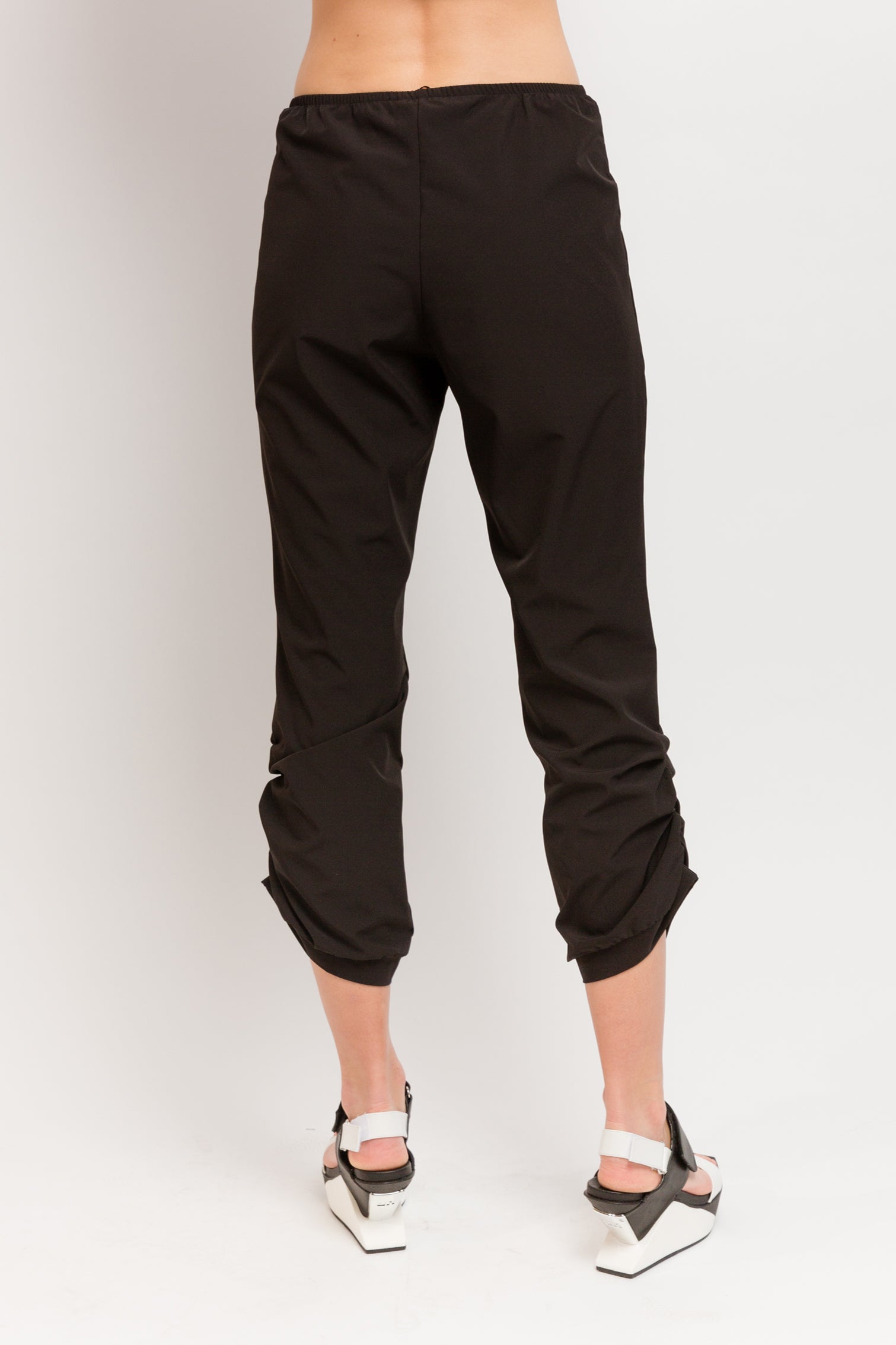 Black Techno Stretch Caterpillar Pant