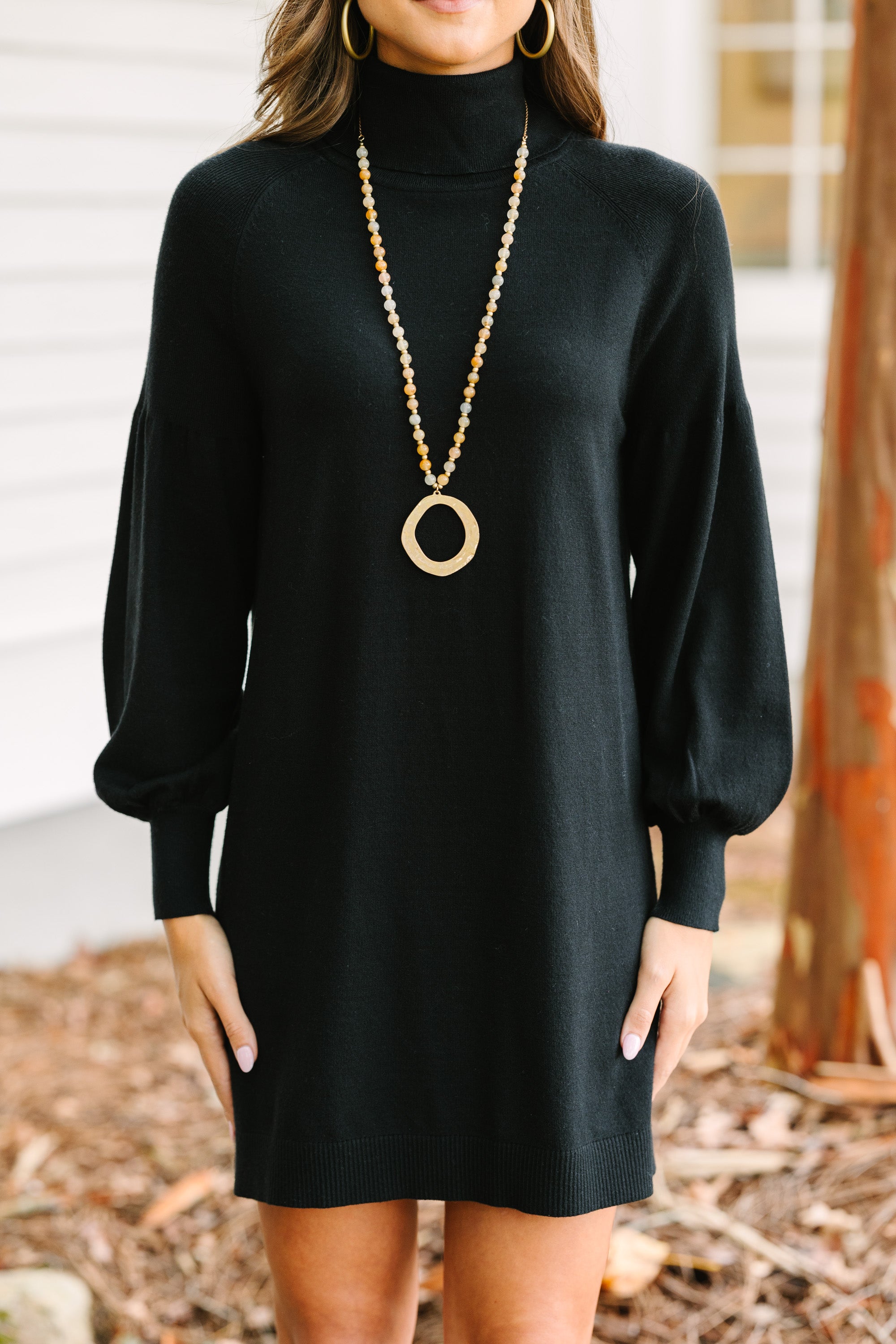 Black Turtleneck Sweater Dress for Any Occasion