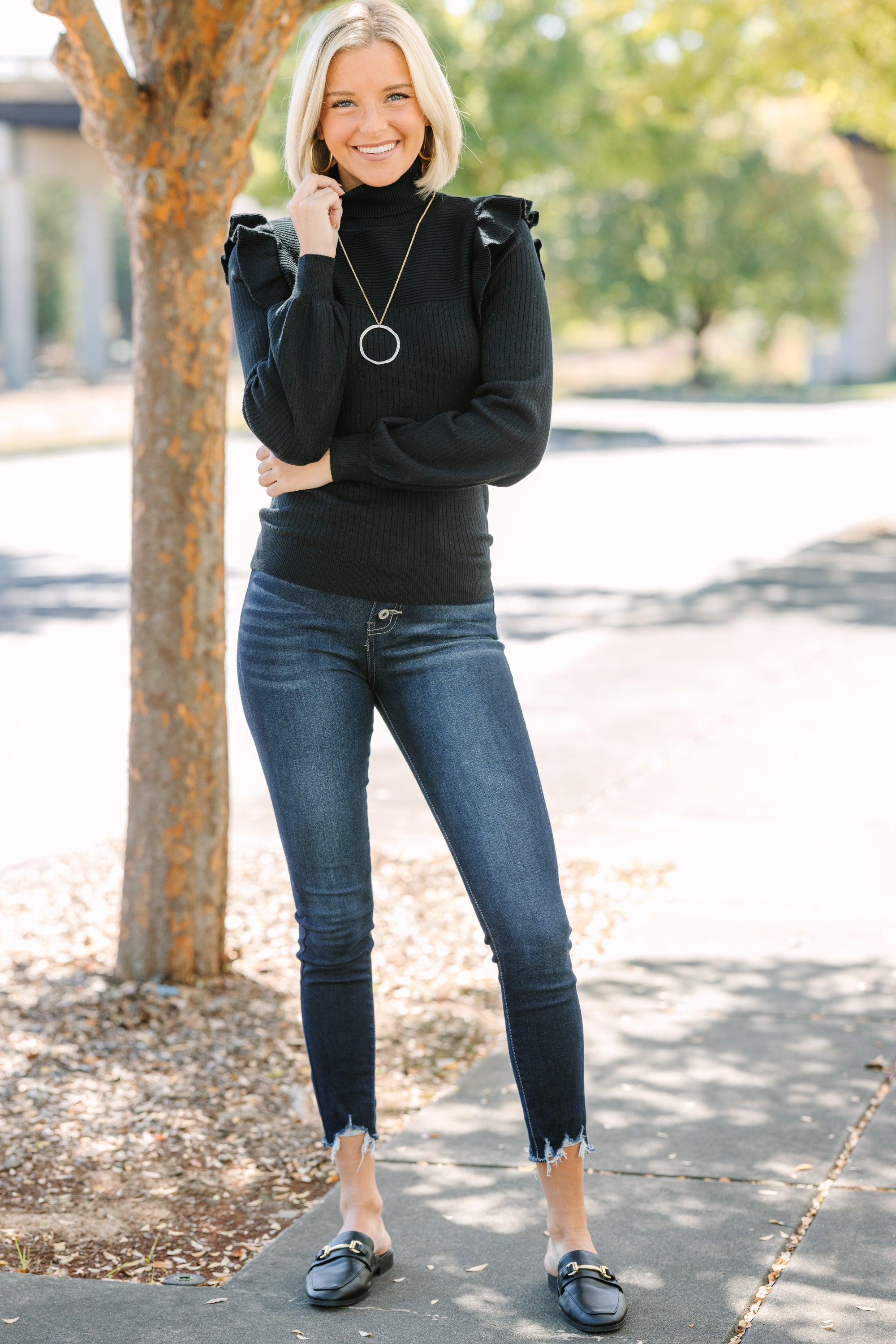 Black Turtleneck Sweater