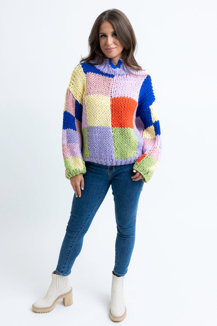 Block Crochet Sweater