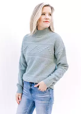 Blue Haze Pom Pom Sweater