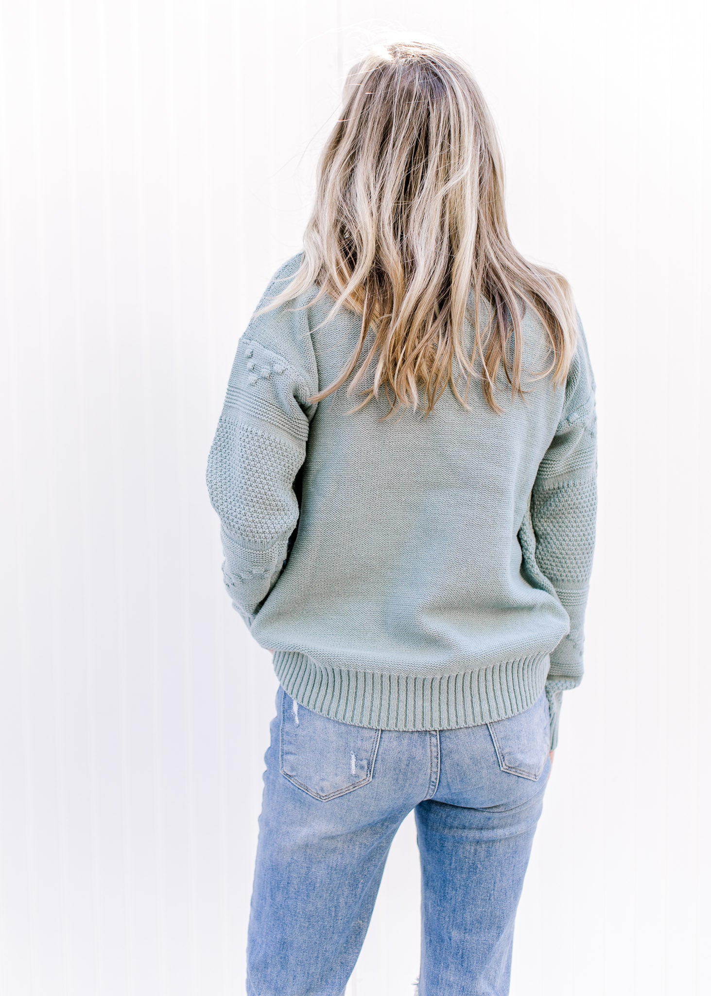 Blue Haze Pom Pom Sweater