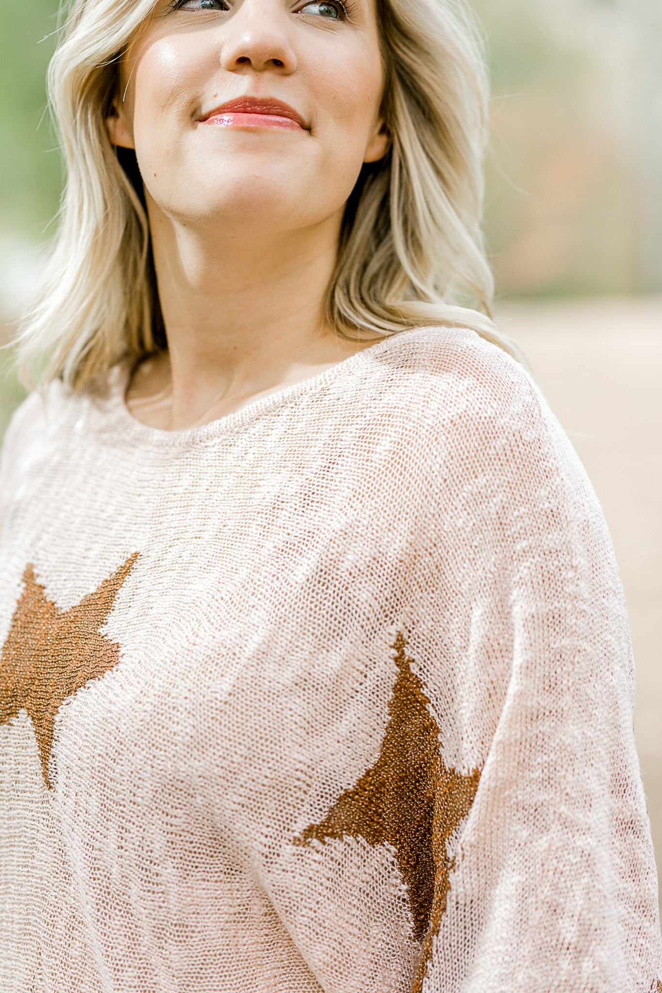 Blush Shimmer Star Sweater