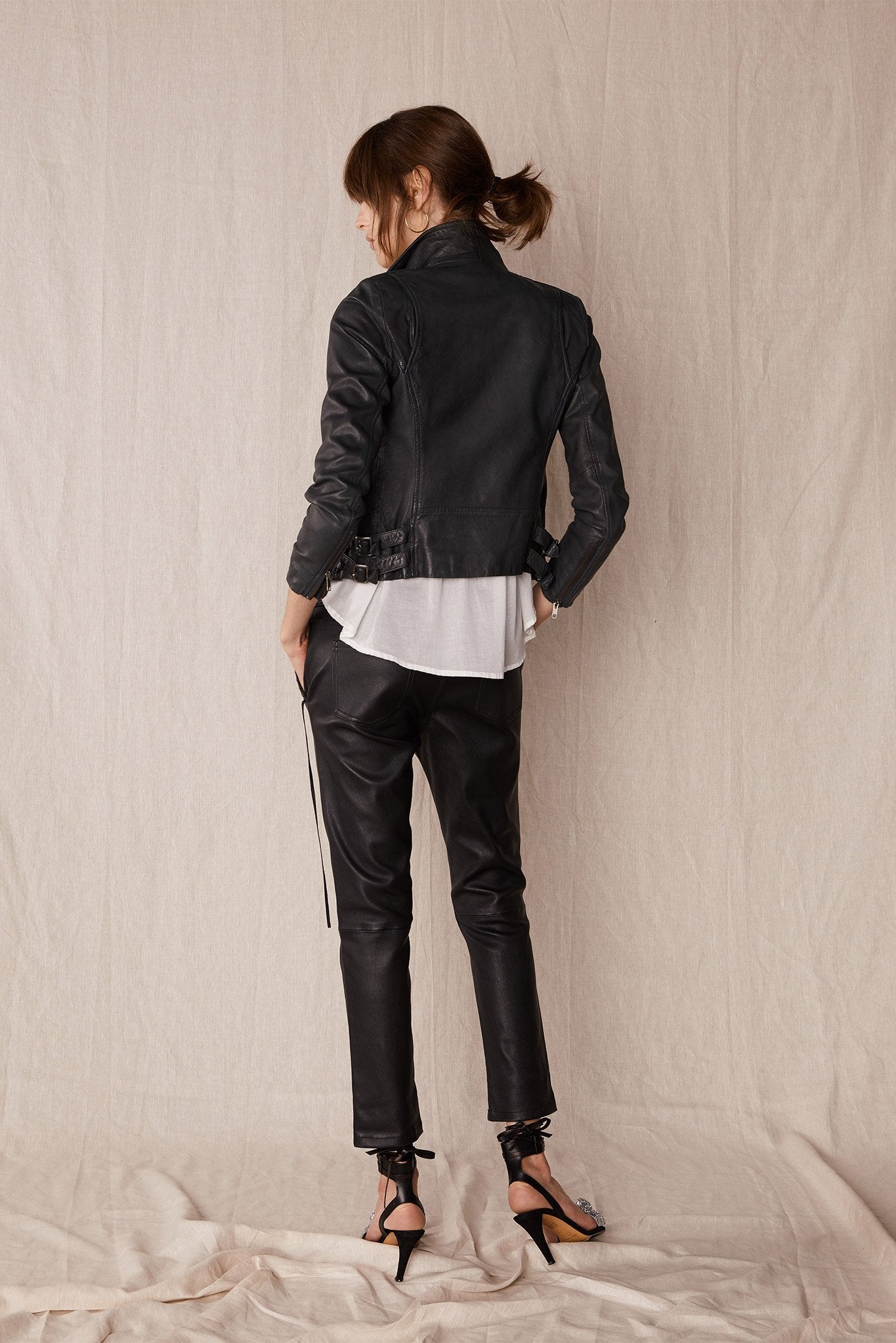 Bondi black leather pants