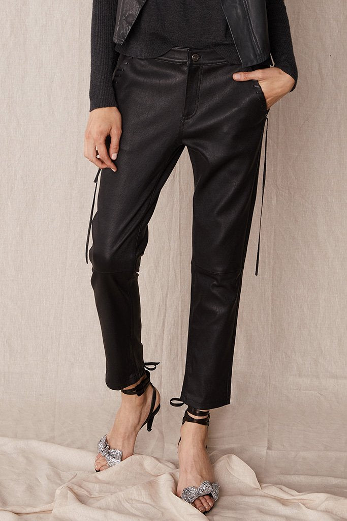 Bondi black leather pants