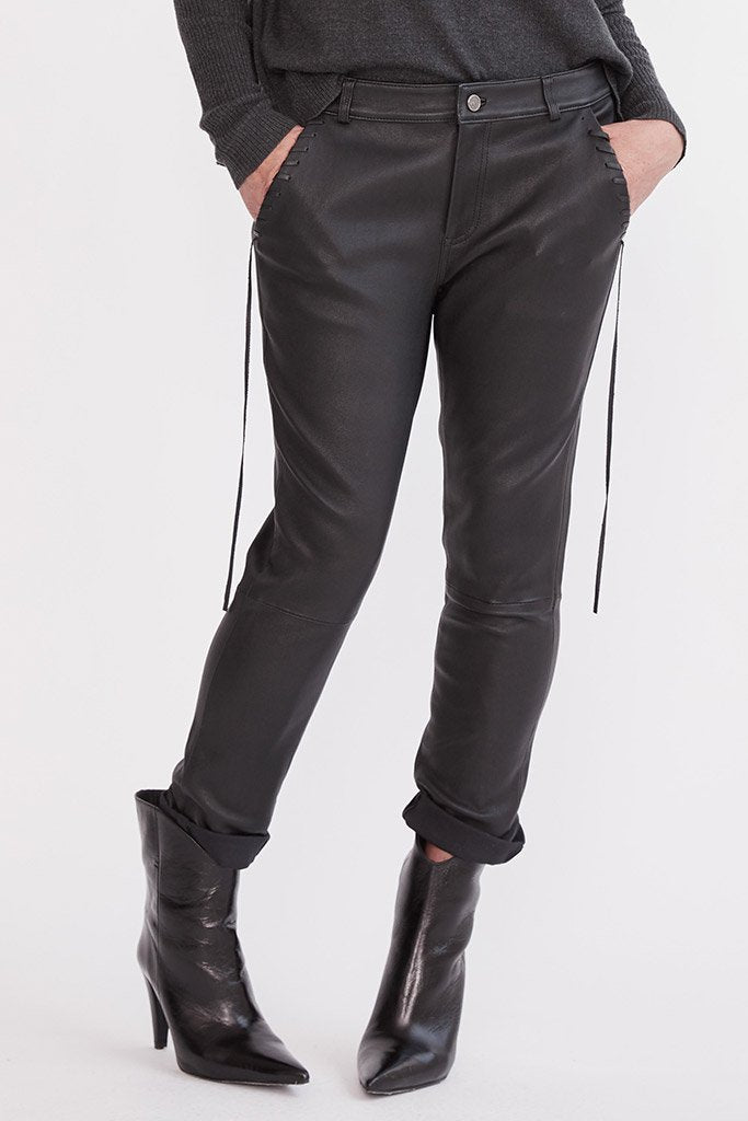 Bondi black leather pants