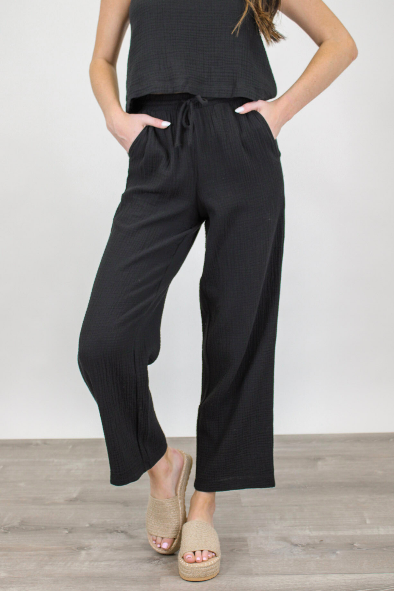 Bondi Gauze Pant Black Z Supply