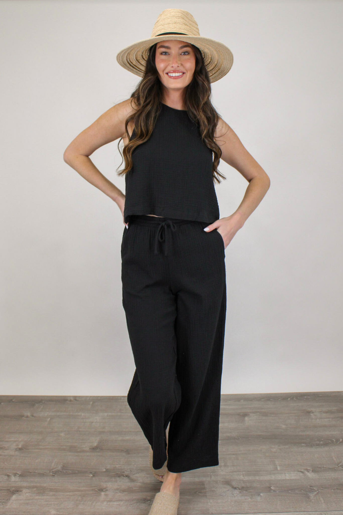 Bondi Gauze Pant Black Z Supply