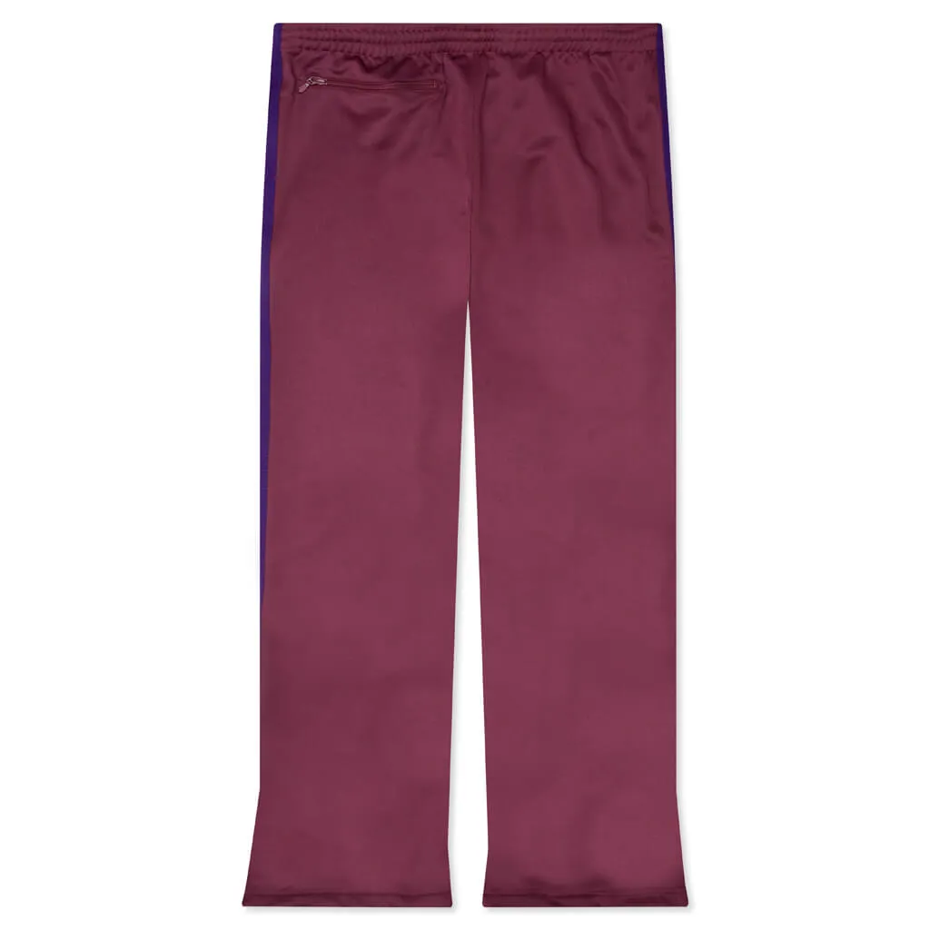 Bootcut Track Pants Polysmooth Wine