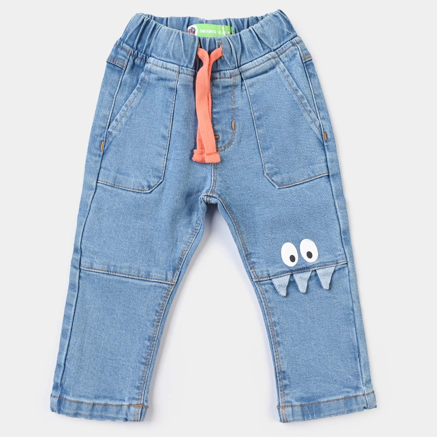 Boys Denim Stretch Pant Monster-Mid Blue - Best Deal!