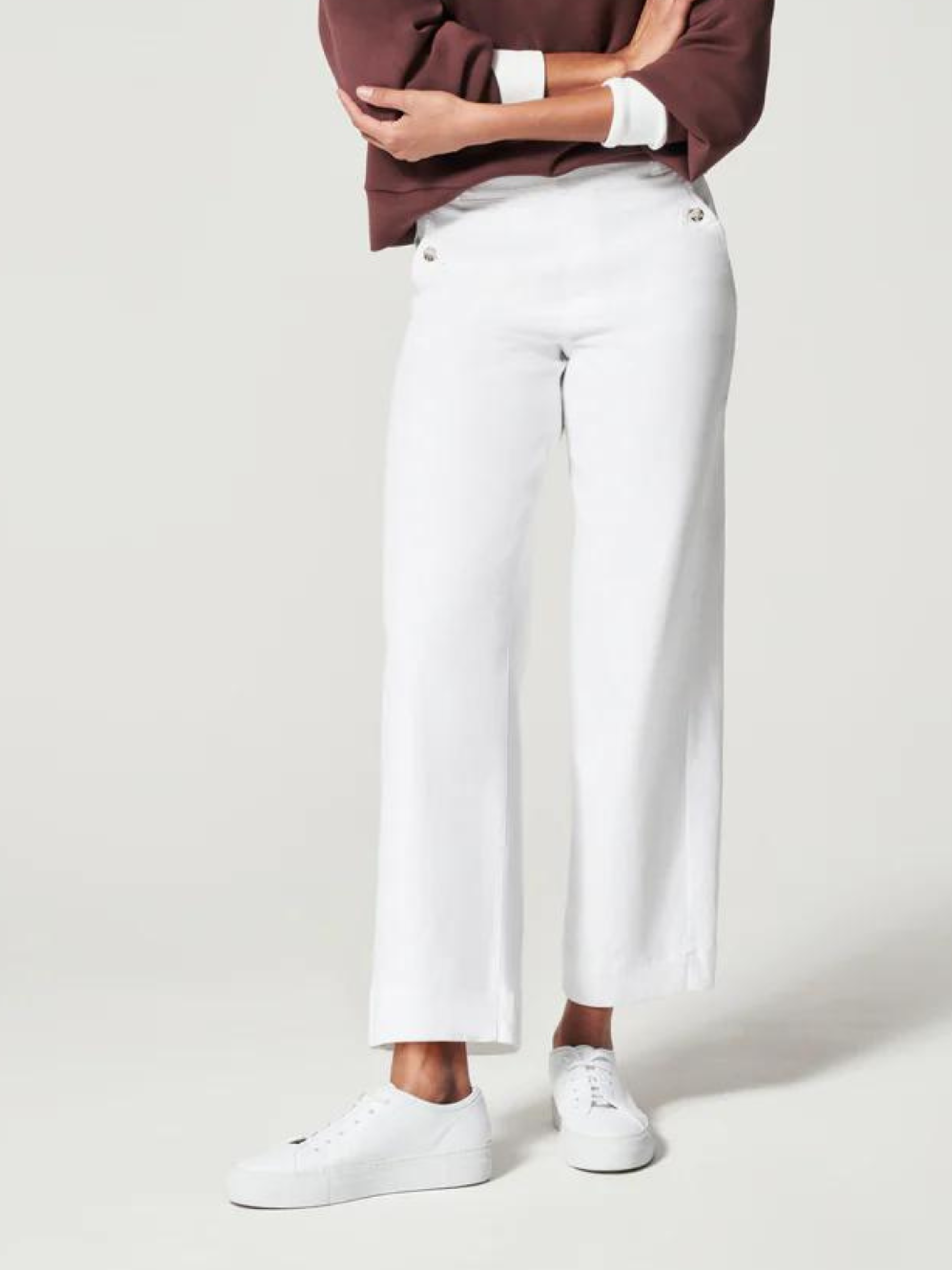 Bright White Stretch Twill Pant