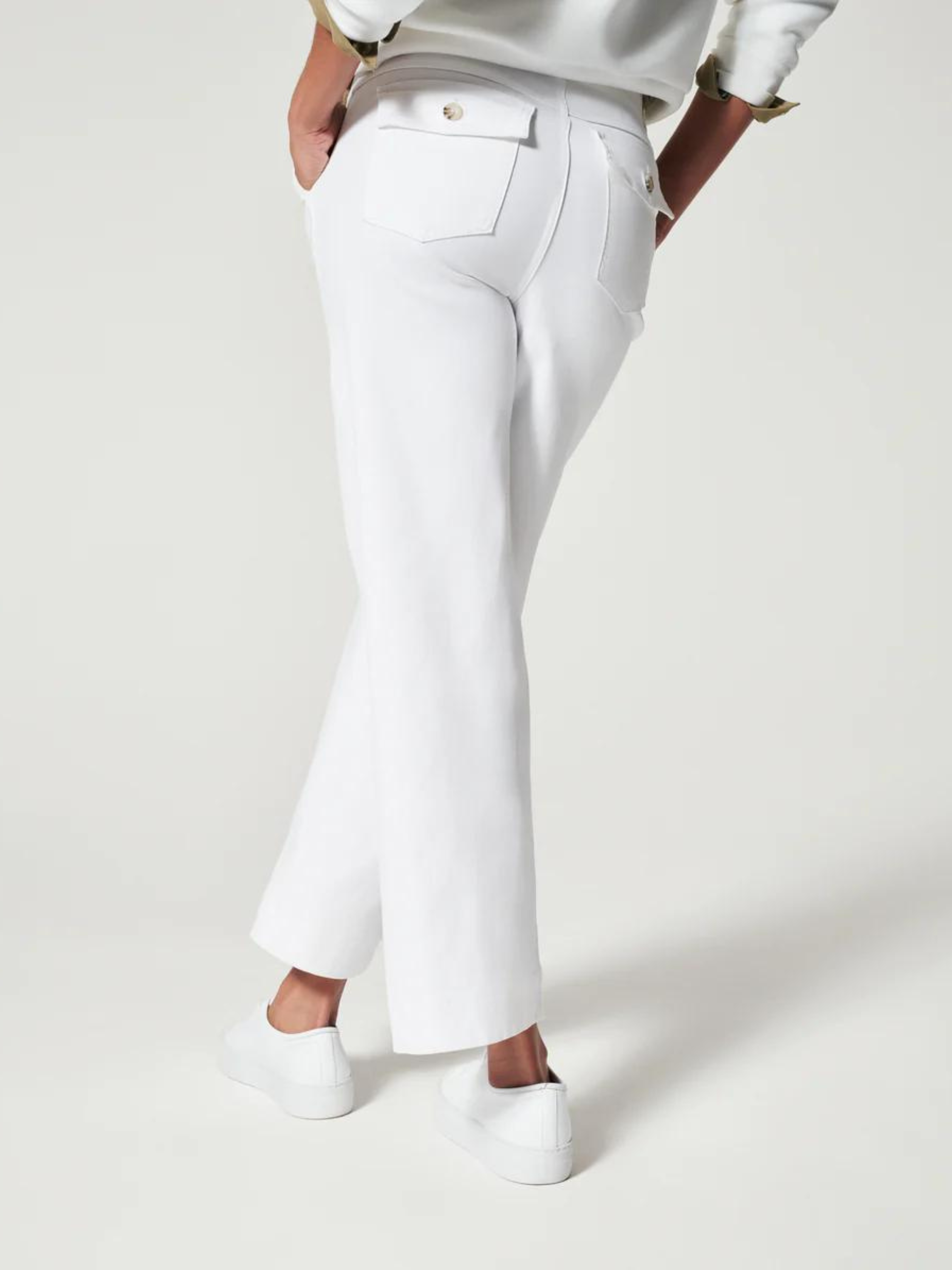 Bright White Stretch Twill Pant