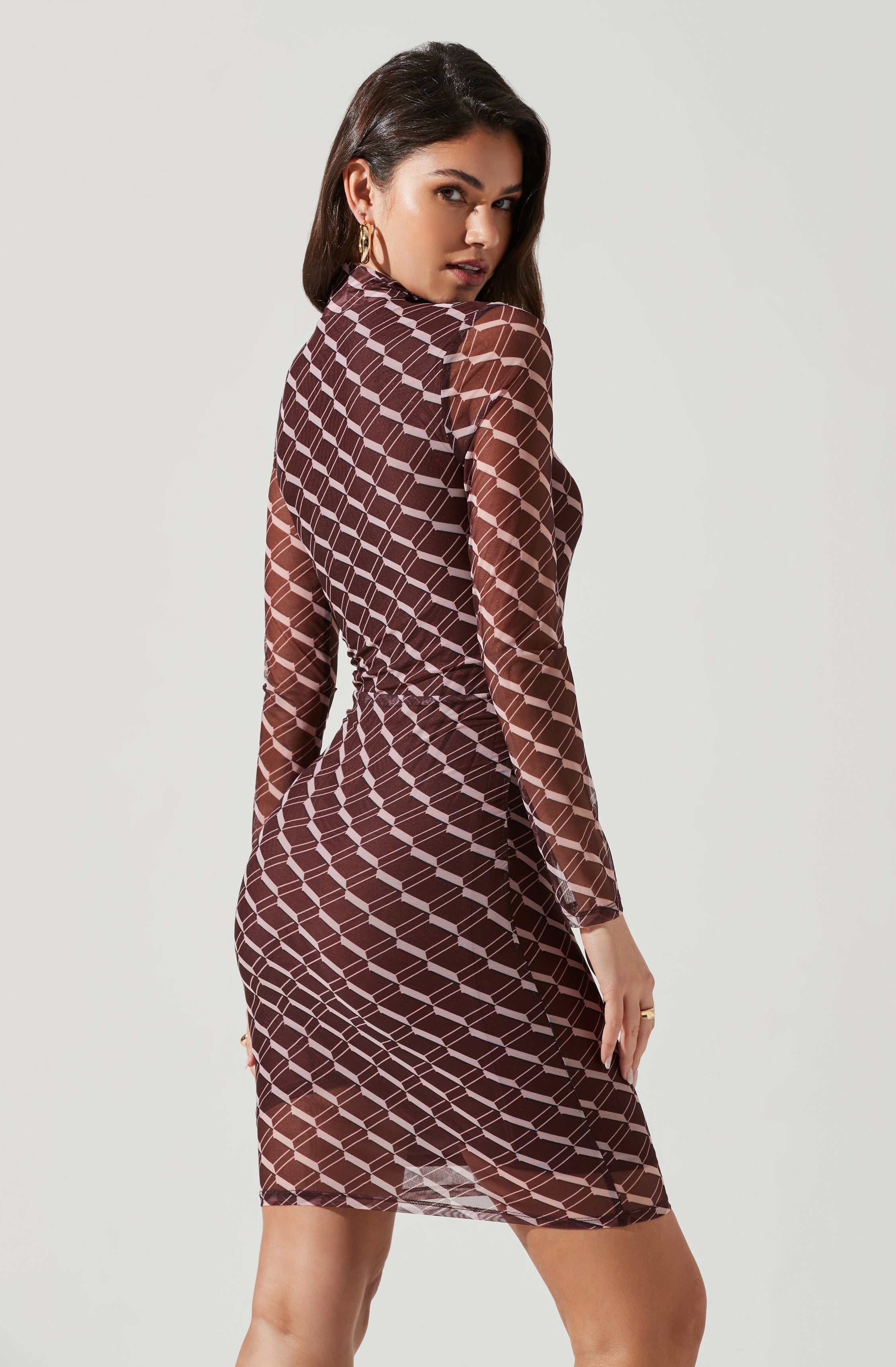 Bryn High Neck Cutout Mini Dress