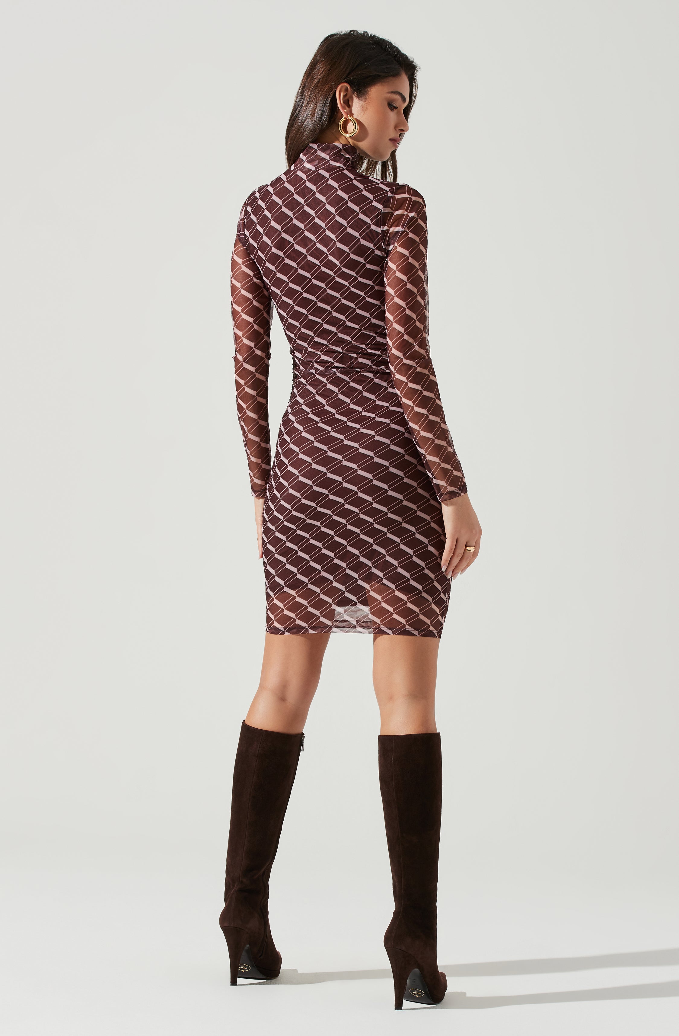 Bryn High Neck Cutout Mini Dress