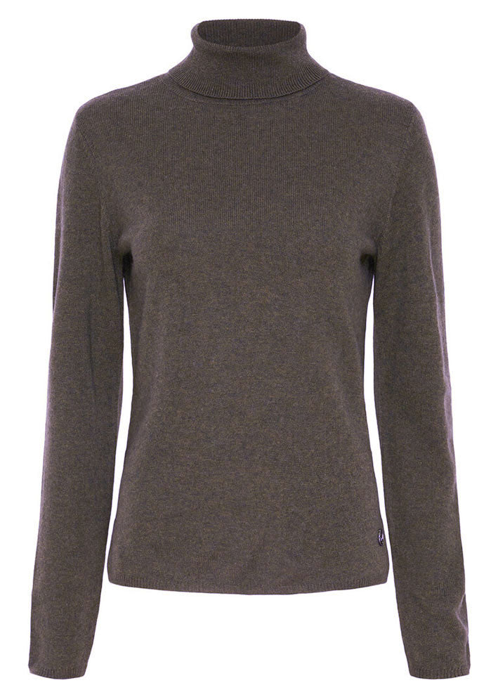 BTF CPH Cashmere Turtleneck Brown Melange