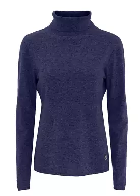 BTF CPH Midnight Blue Melange Cashmere Turtleneck