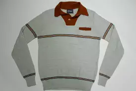 Campus USA Vintage 80's Striped Polo Sweater