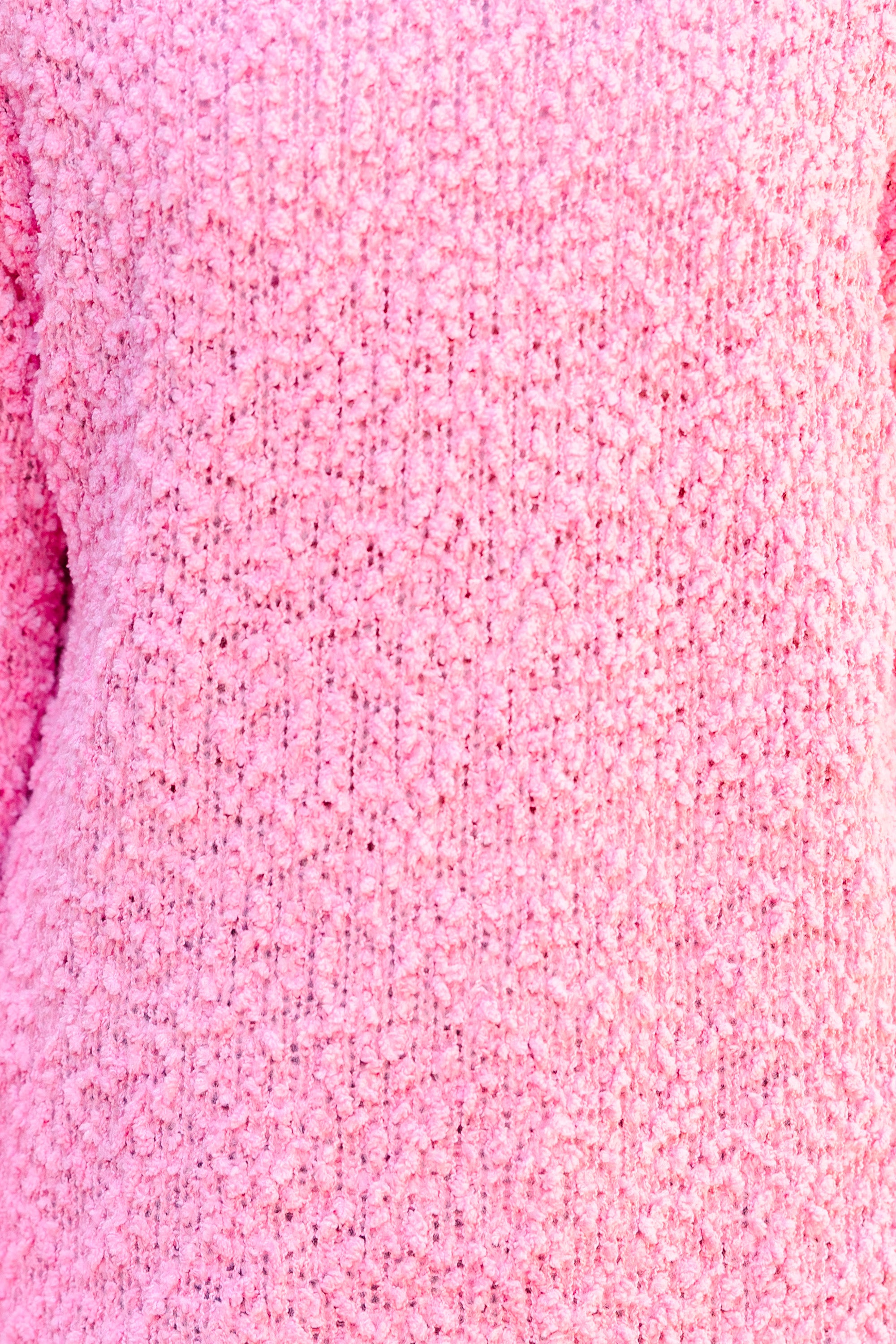 Candy Pink Popcorn Knit Pullover Sweater for Girls: Find it here