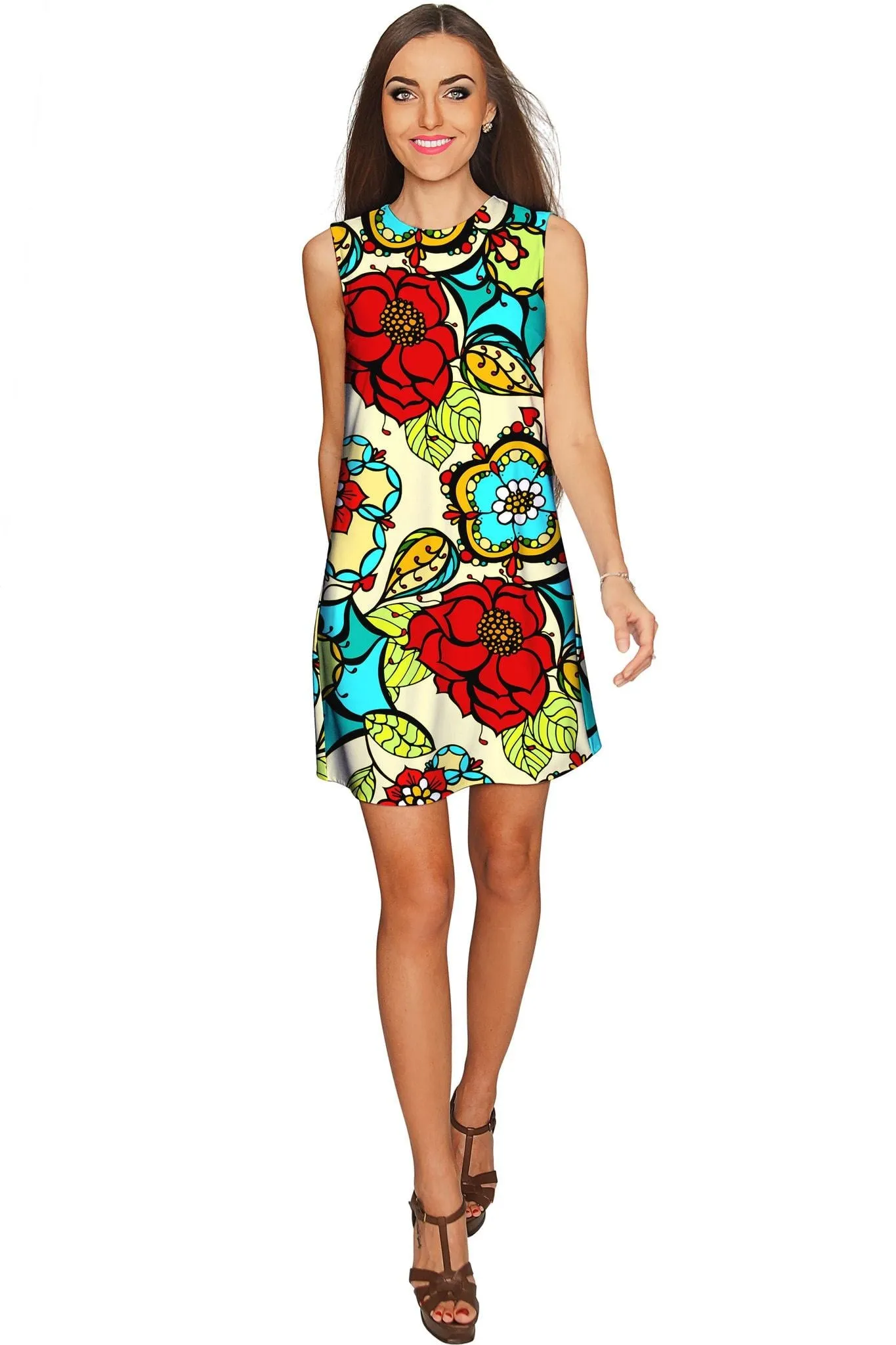 Colorful Summer Shift Dress for Women by Carnaval Adele