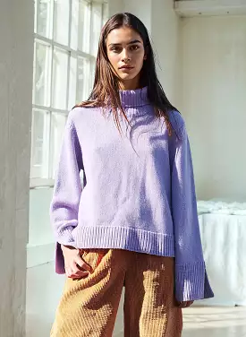 Cashmere Blend Turtleneck Sweater, Iris - Shop Now!