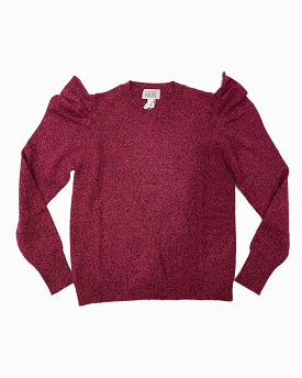 Cashmere sweater with square shoulders