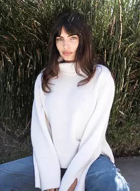 Cashmere Turtleneck Sweater Cream