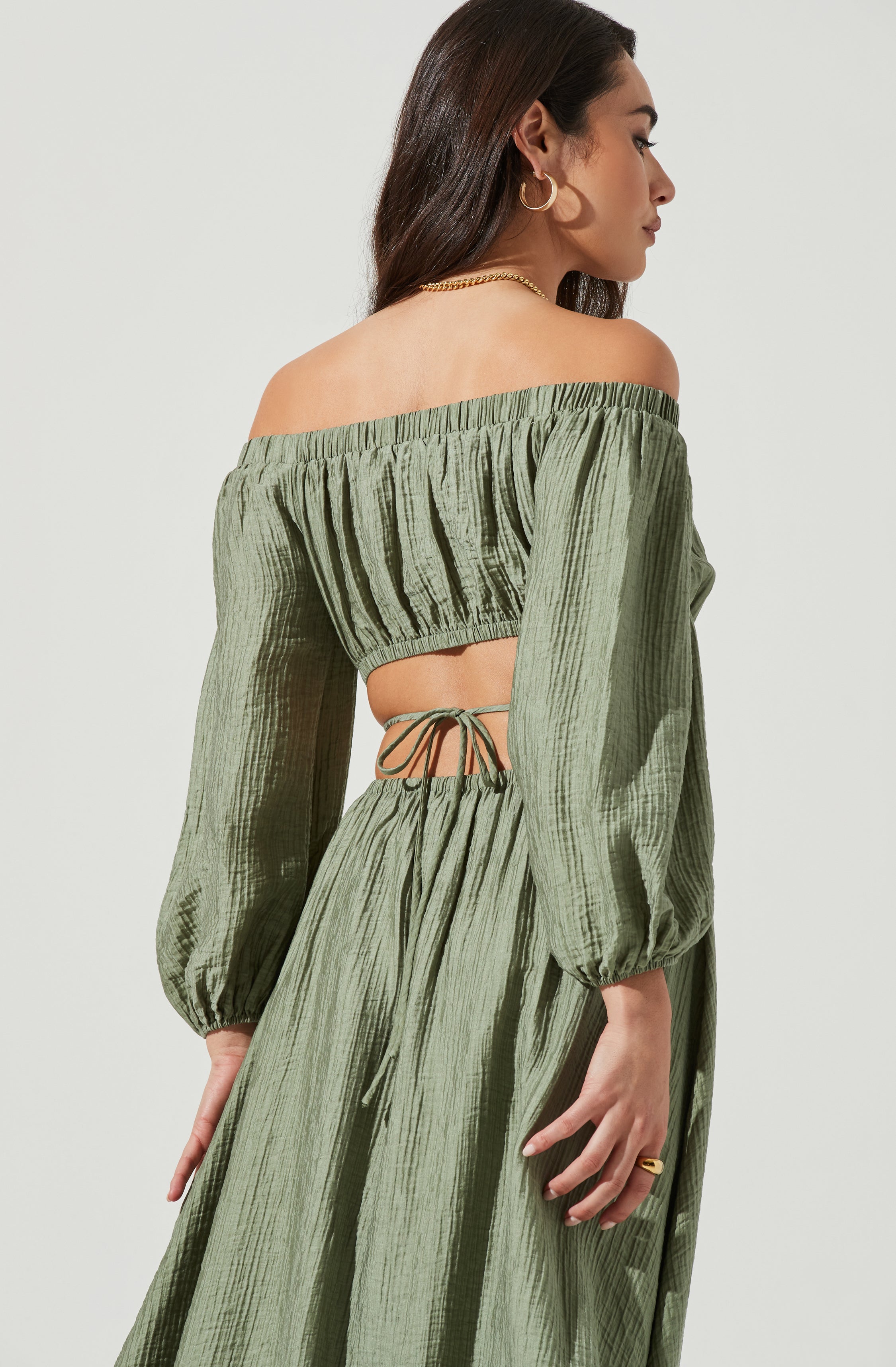 Cassian Off Shoulder Midi Dress