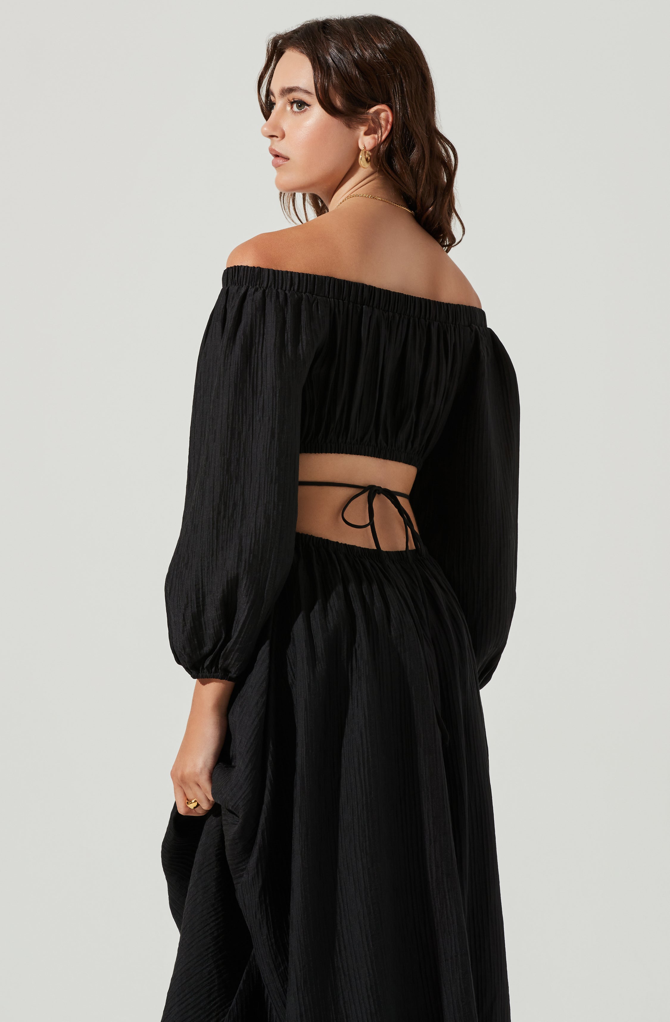 Cassian Off Shoulder Midi Dress