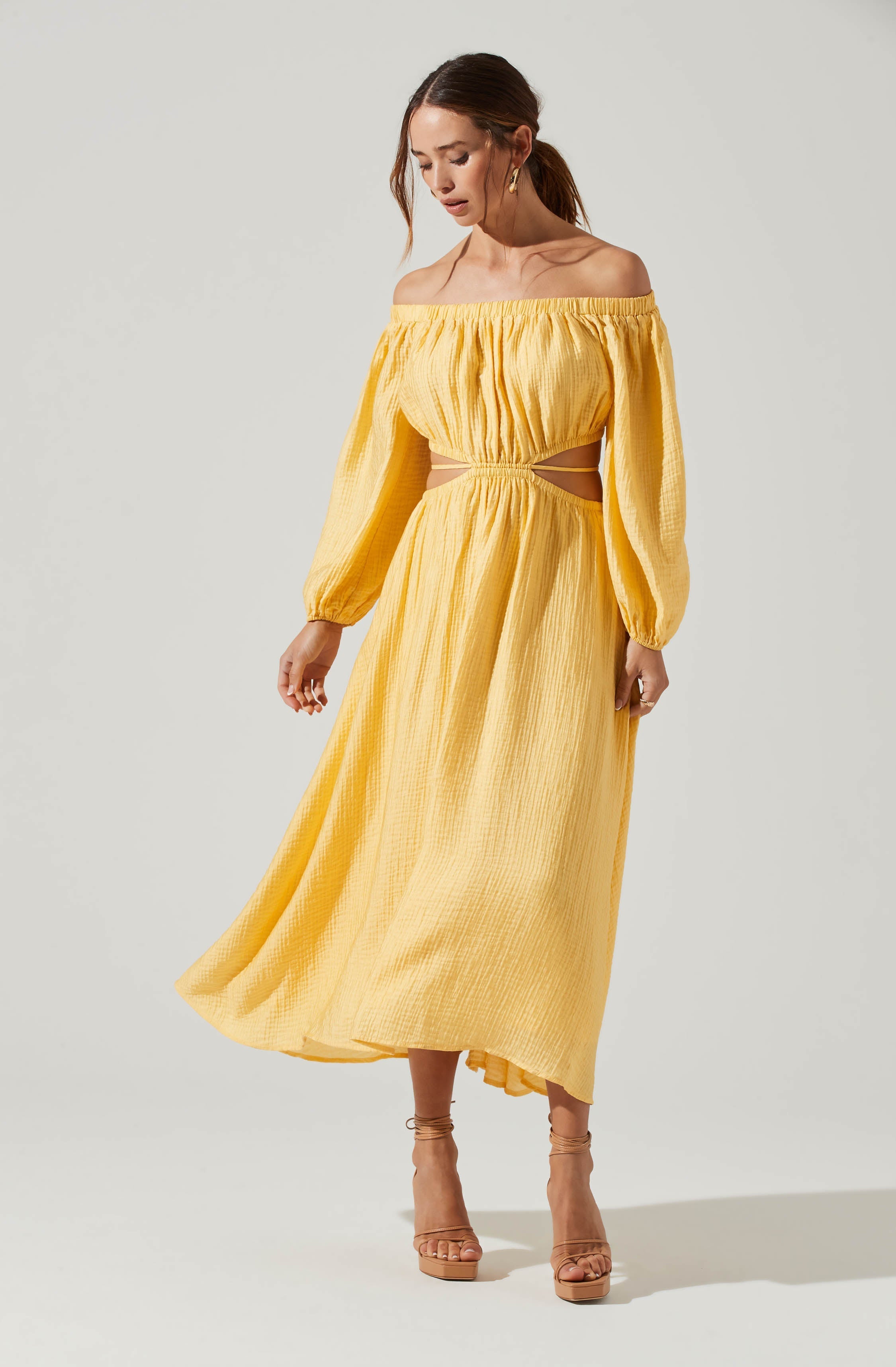 Cassian Off Shoulder Midi Dress