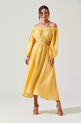 Cassian Off Shoulder Midi Dress