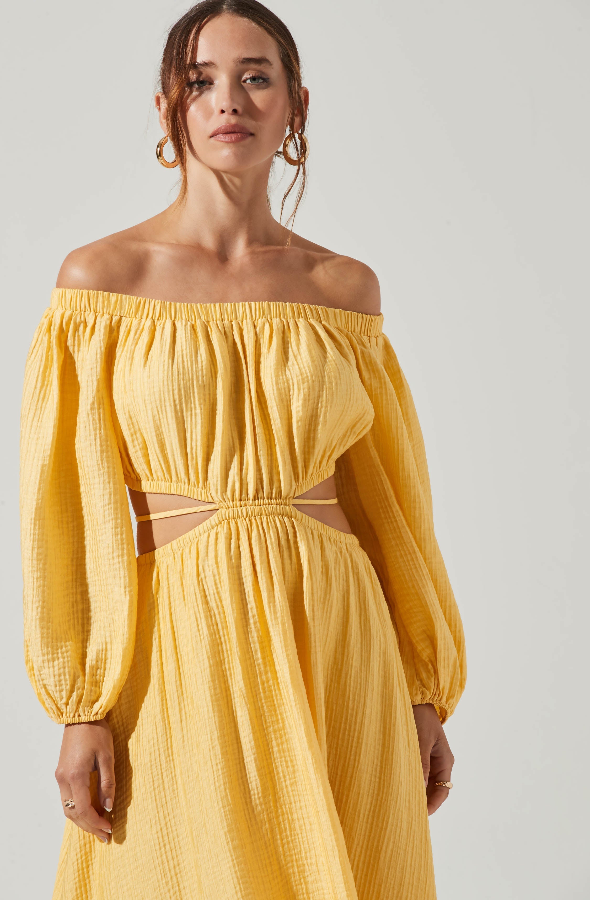 Cassian Off Shoulder Midi Dress