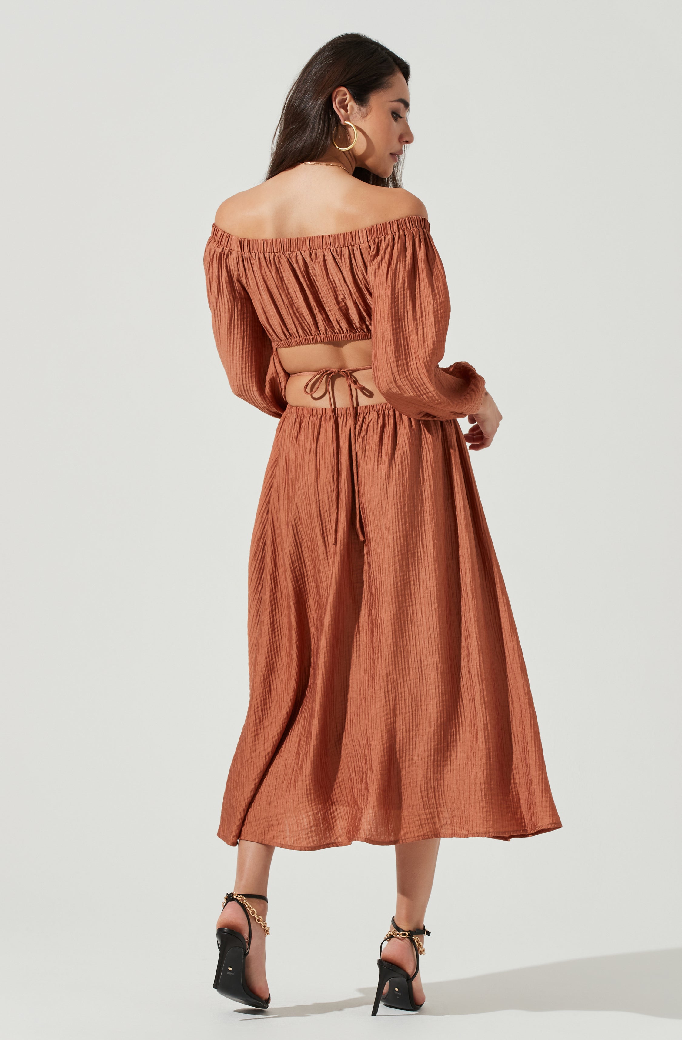 Cassian Off Shoulder Midi Dress