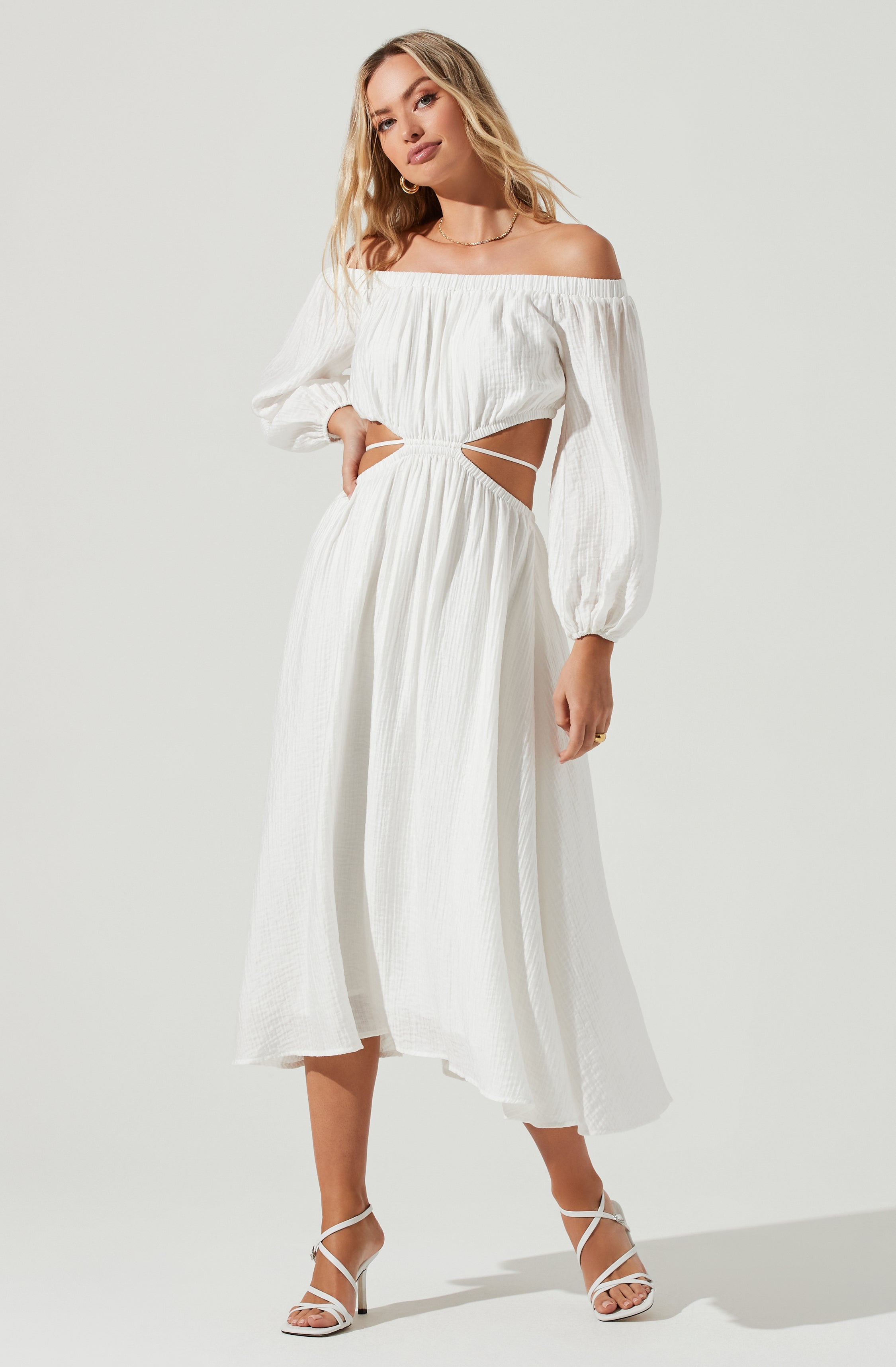 Cassian Off Shoulder Midi Dress