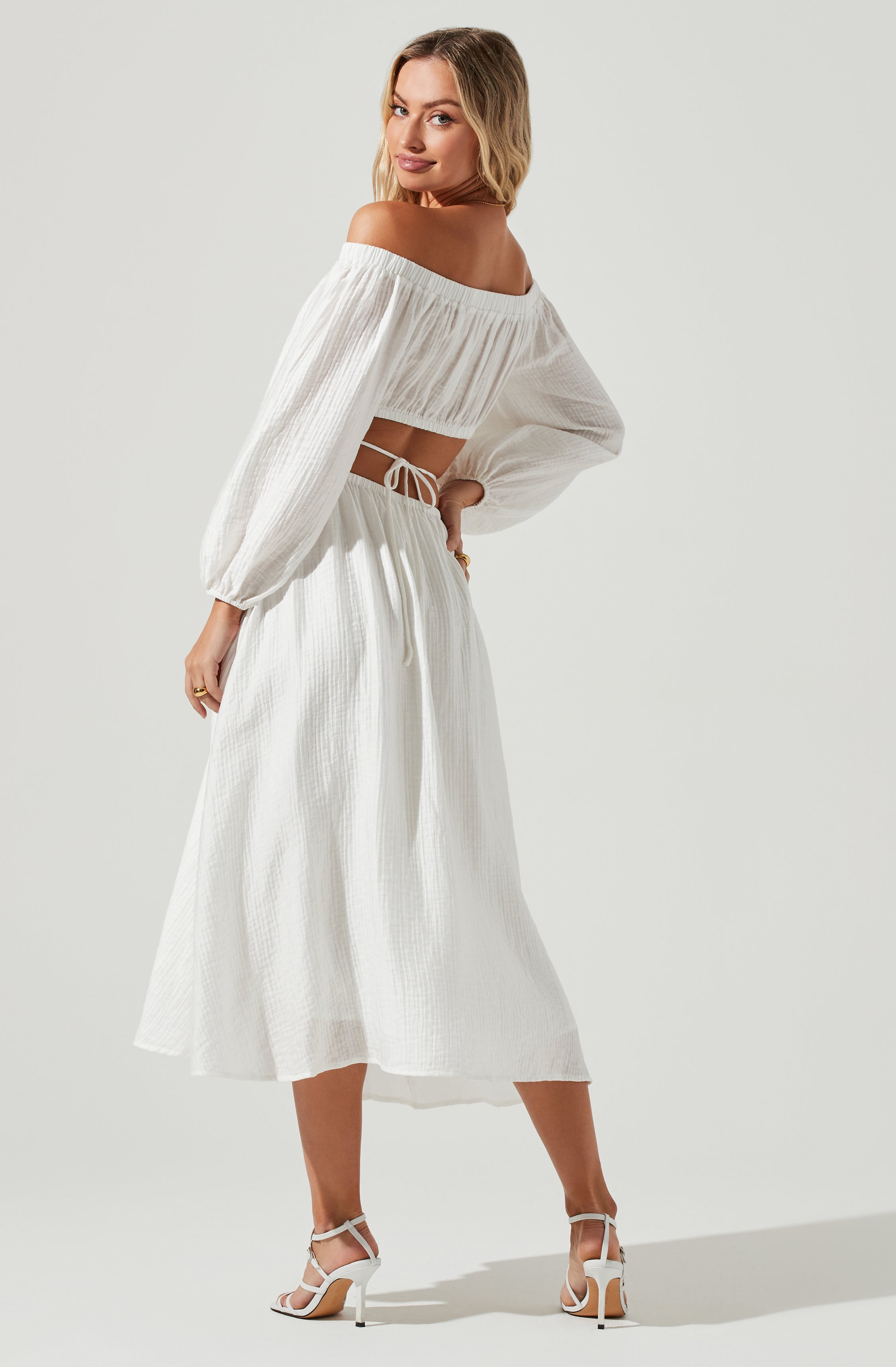 Cassian Off Shoulder Midi Dress