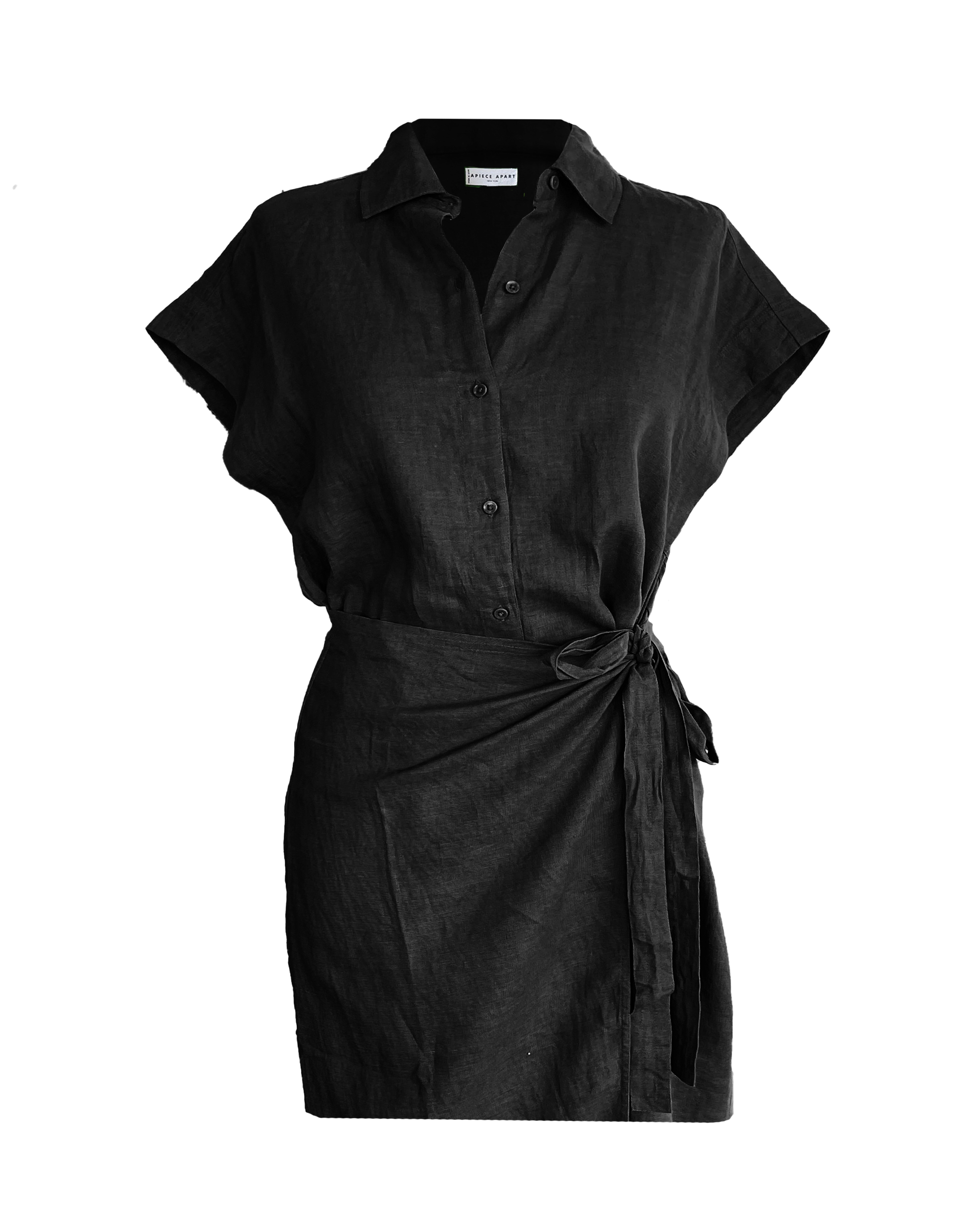 Catania Mini Wrap Dress - Black