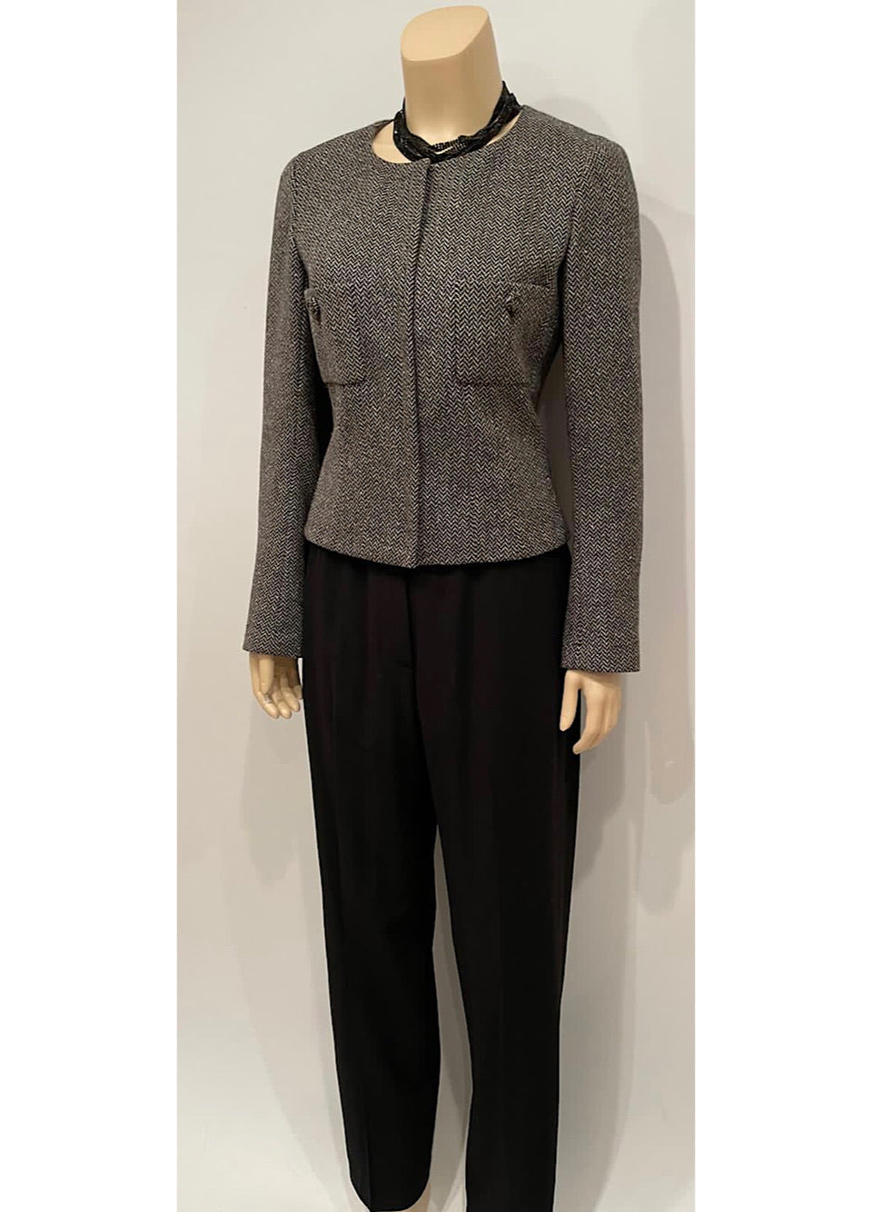 Chanel 99P 1999 Spring Black Pants Trousers FR 40