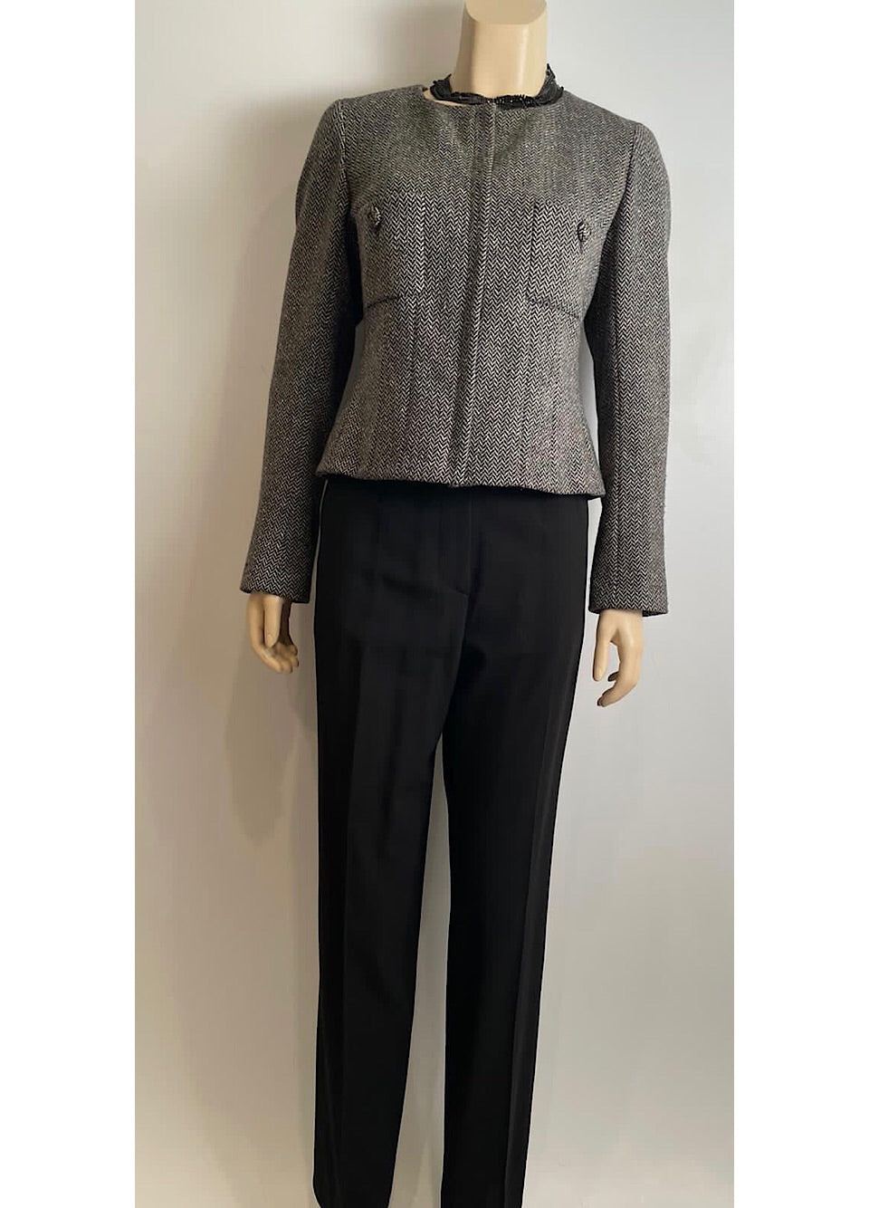 Chanel 99P 1999 Spring Black Pants Trousers FR 40