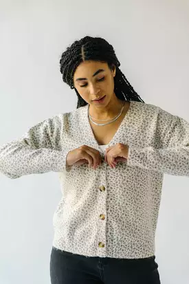 Chaplin Floral Cardigan Cream Taupe.