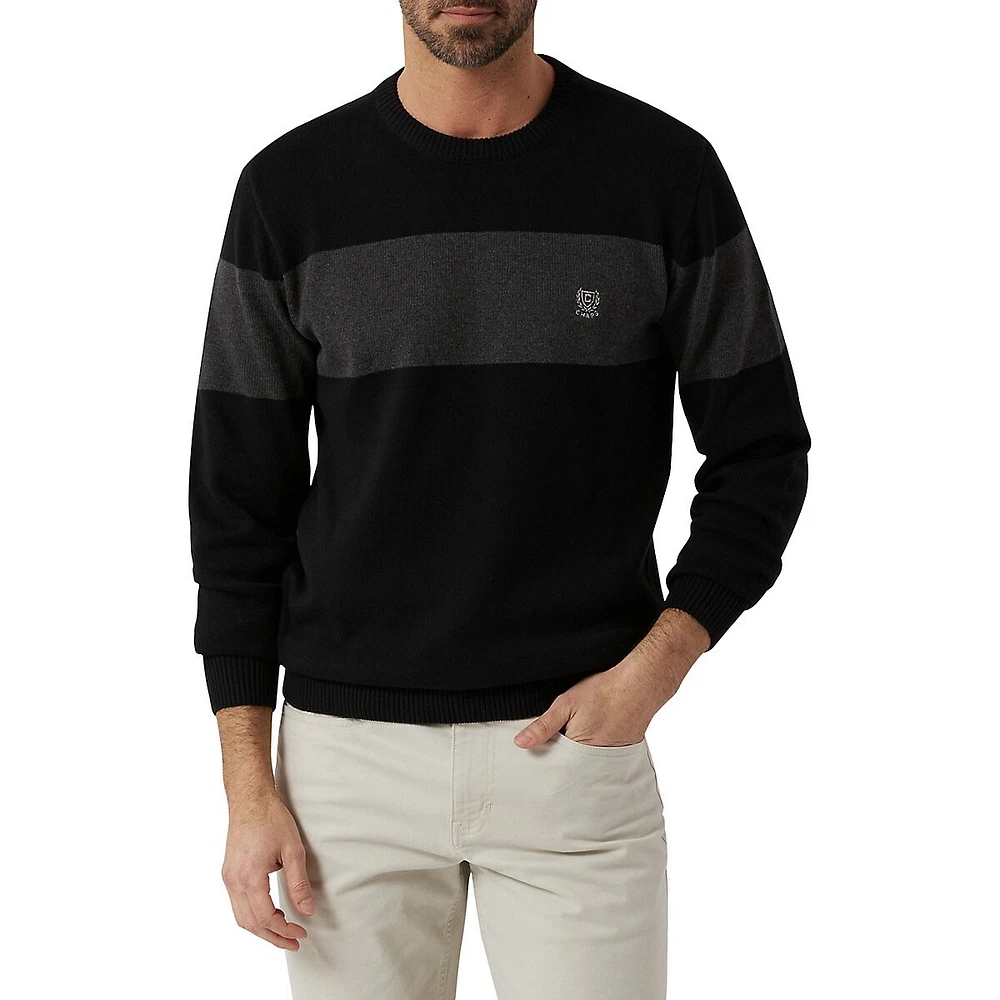 Chaps Striped Crewneck Sweater